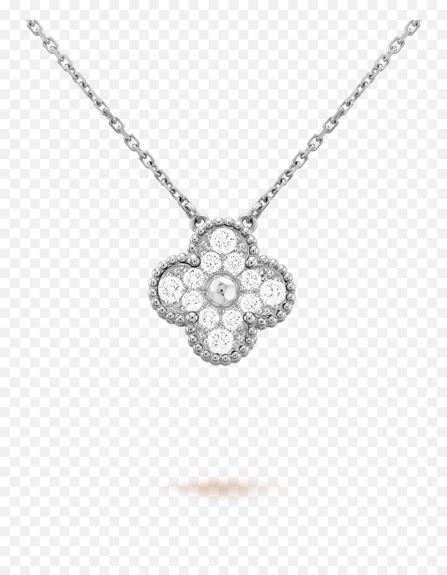 Vintage Alhambra Pendant - Van Cleef Diamond Alhambra Necklace Png,Diamond Chain Png
