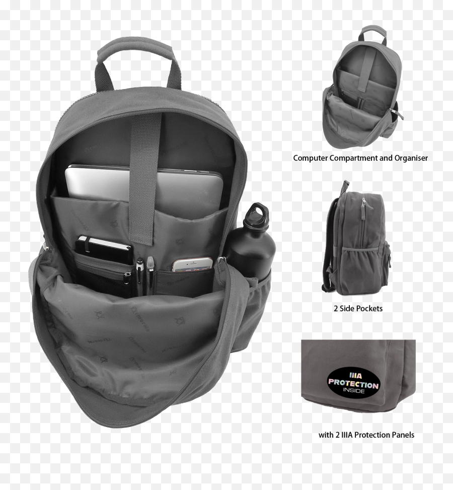 Double Bullet - Resistant Panels Backpack Mochilas De Kevlar Png,Icon Motorcycle Bag