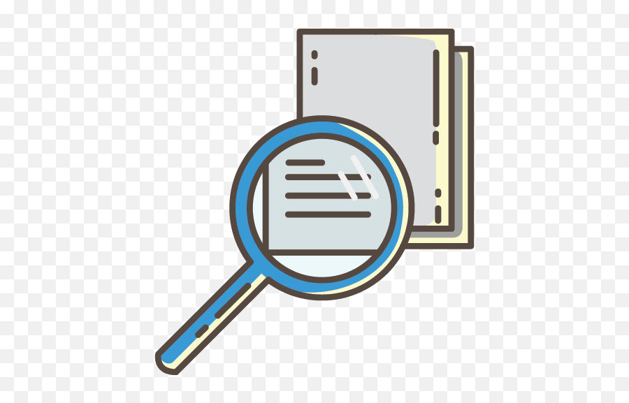 Search Document Magnifying Glass Free Icon Of Hand - Drawn Document Magnifying Glass Png,Search Magnifying Glass Icon