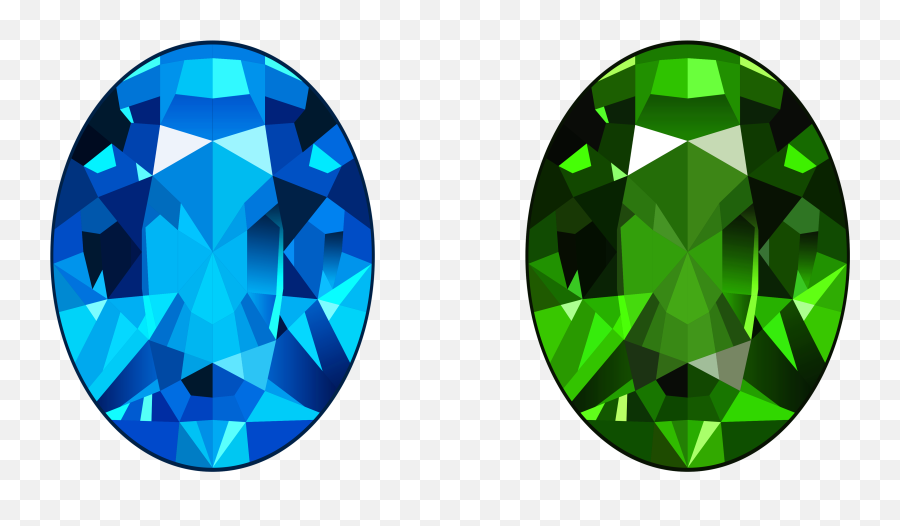 Gemstone Diamond Topaz Clip Art - Transparent Blue And Green Blue And Green Diamonds Png,Gemstone Png