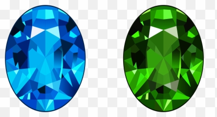 Gemstone Diamond Topaz Clip Art - Transparent Blue And Green Blue And Green Diamonds Png,Gemstone Png