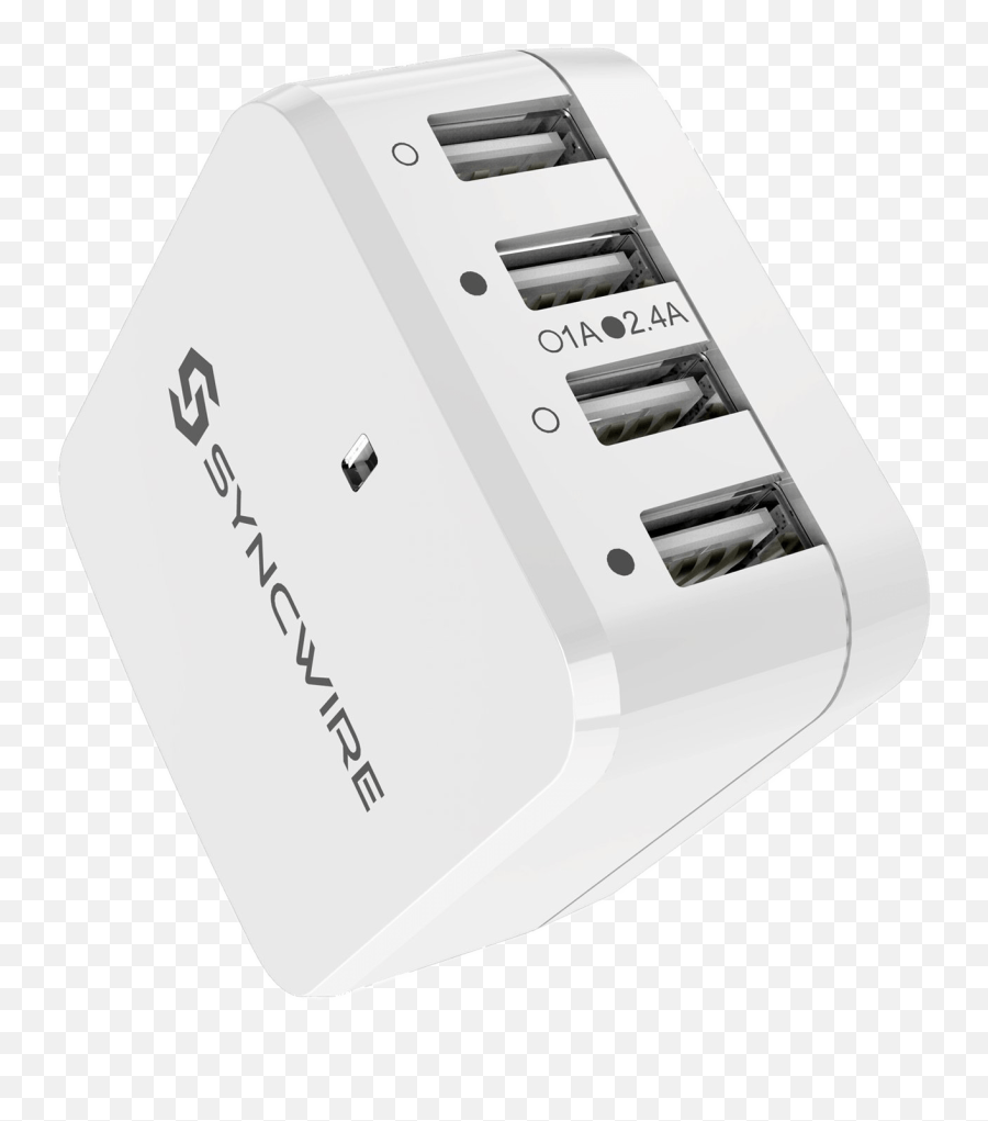Syncwire Usb Charger Transparent Png - Usb Hub 4 Port Square,Charger Png
