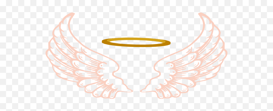 Angel Halo With Wings Clip Art - Vector Clip White Angel Wing Clipart Png,Angel Halo Png