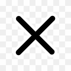 Download This Free Icons Png Design Of Mono Checkmark - Clear Background Transparent Black X
