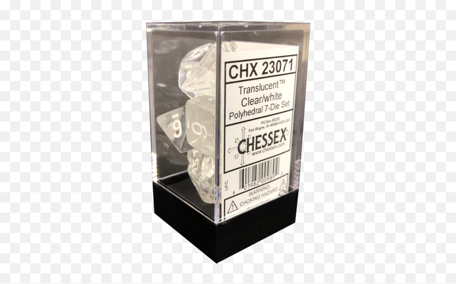 Translucent Clear White 7 Dice Set - Chx23071 Dice Box Png,Transparent Dice