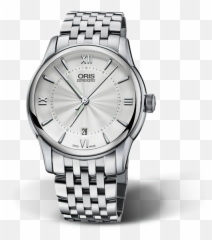 Oris Artelier Date Roman Numerals Silver Dial 405mm Mb - Watches png
