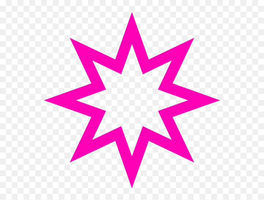 Download Pink Star Vector Png Image With No Background - 8 Point Star Outline,Stars Vector Png