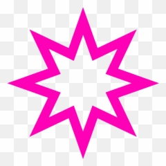 Download Pink Star Vector Png Image With No Background - 8 Point Outline