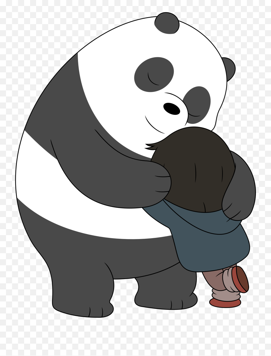 Download Hd Giant Panda Bear Desktop Wallpaper Drawing - We Bare Bears Panda Hug Png,We Bare Bears Png