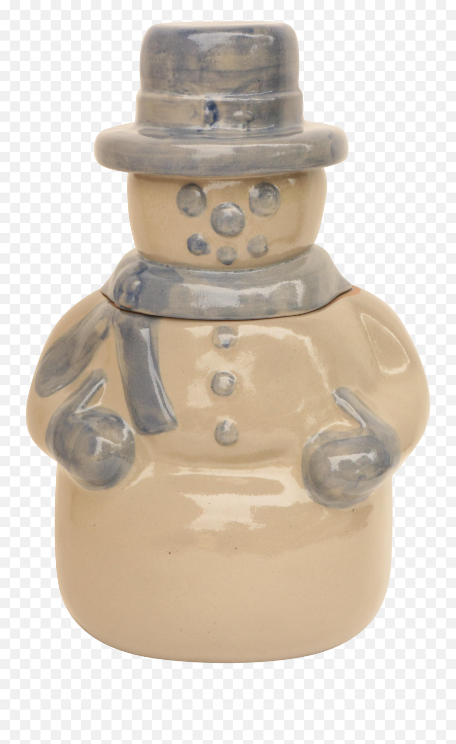 Salt Glazed Stoneware Pottery Snowman - Earthenware Png,Cookie Jar Png