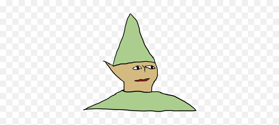 Download Hd Gnome Drawing Hat - Transparent Green Gnome Meme Child Gnome Png,Gnome Transparent