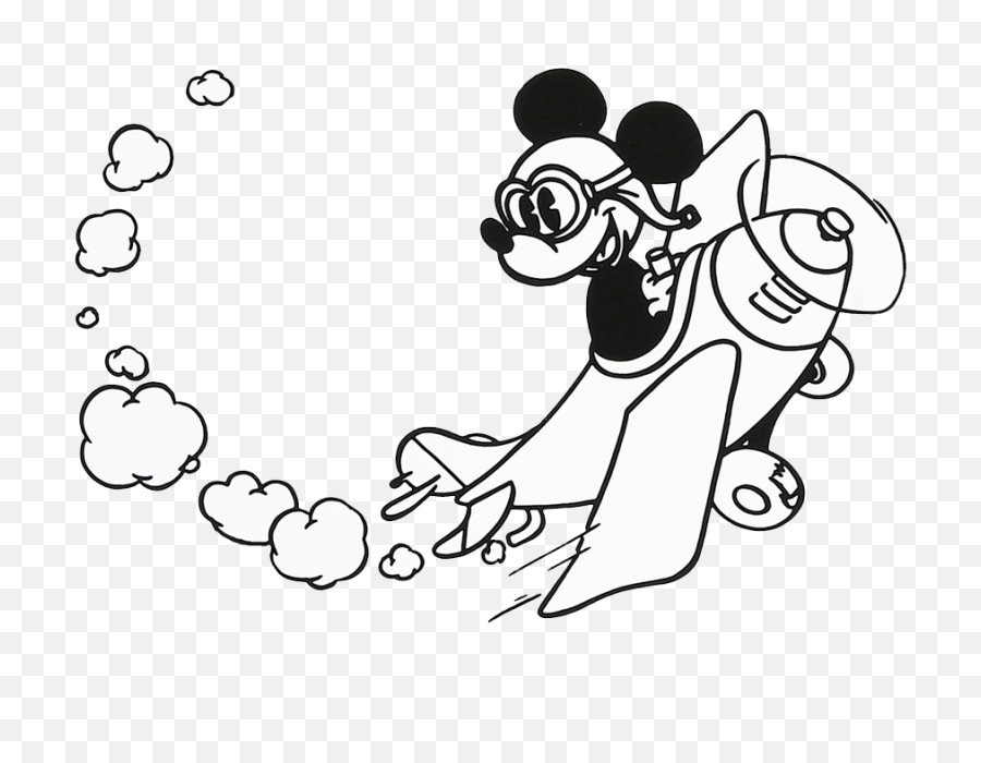 Baby Mickey Mouse Clipart Black And White - Mickey Mouse In Black And White Disney Characters Png,Mickey Head Transparent Background