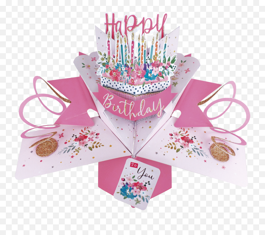 Happy Birthday Cake Pop - Up Greeting Card Pop Up Birthday Cards Png,Cake Pops Png