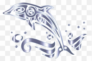 Banner Freeuse Dolphins Clipart Tribal - Design No Background Png