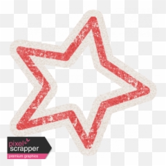 Lil Monster Red Star Outline Sticker Graphic By Sheila Reid - Emblem png