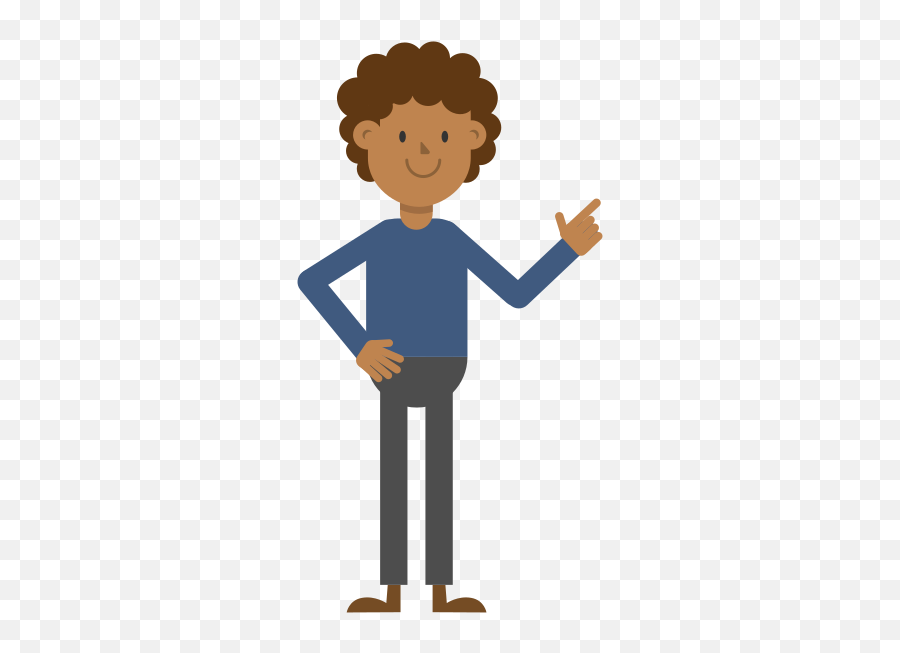 Fileblack Man Pointing To The Right Cartoon Vectorsvg - Pointing Finger Cartoon Png,People Cartoon Png