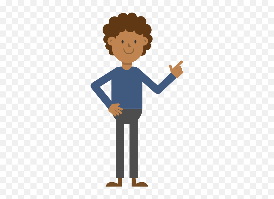 free clipart man pointing