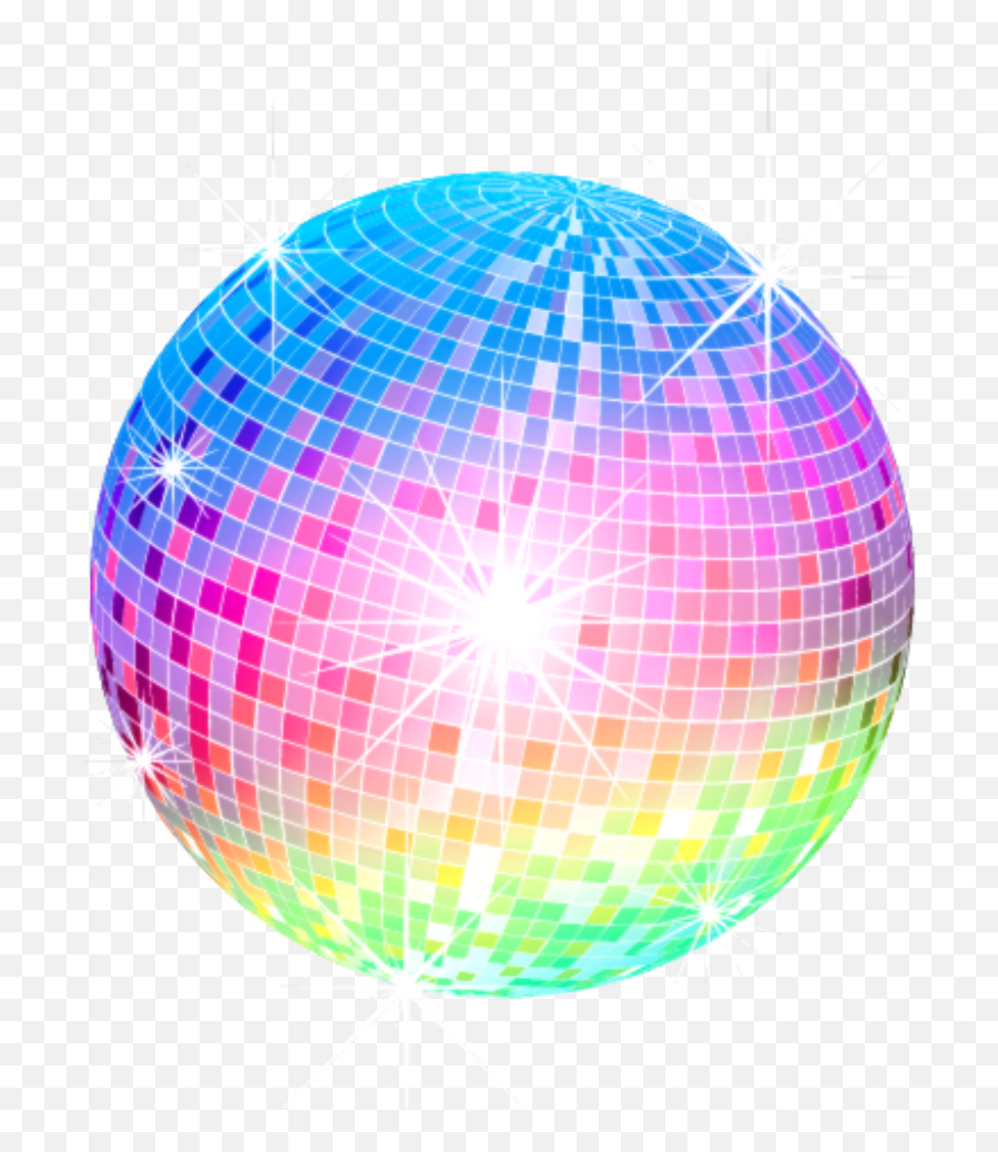 Ftestickers Disc Discoball Colorful Pink Luminous - Colorful Disco Ball Clipart Png,Disco Ball Png