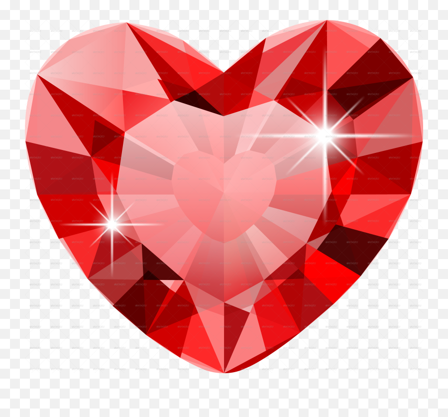 Diamond Heart - Red Diamond Heart Png,Diamond Heart Png