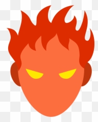Human Torch Icon - png