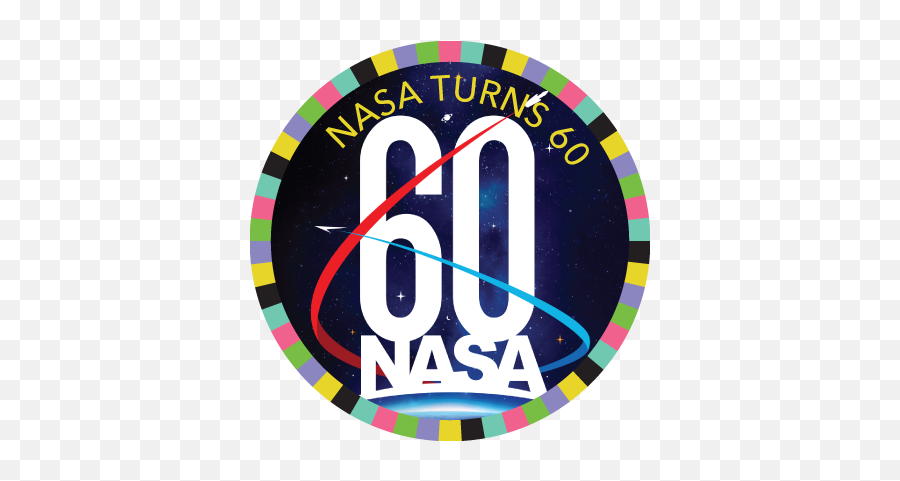 Download Hd Nasa Turns 60 Image - Nasa 60th Anniversary Logo Nasa 60 Anniversary Png,Nasa Logo Transparent