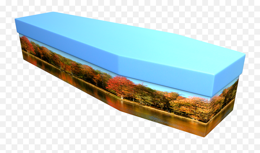 Download Autumn Scene Cardboard Coffin Png Image With No - Horizontal,Coffin Png
