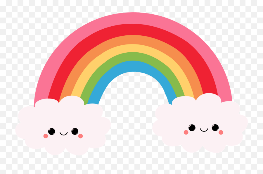 Library Of Rainbow And Sun Clipart Png Files - Transparent Cute Rainbow Png,Transparent Rainbow Png