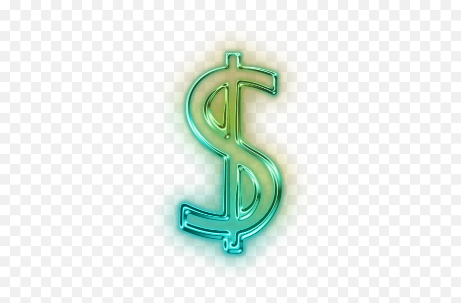 6 - Transparent Neon Dollar Sign Png,Glowing Icon