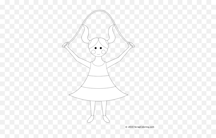 Jump Rope Coloring Page - Supernatural Creature Png,Jump Rope Icon