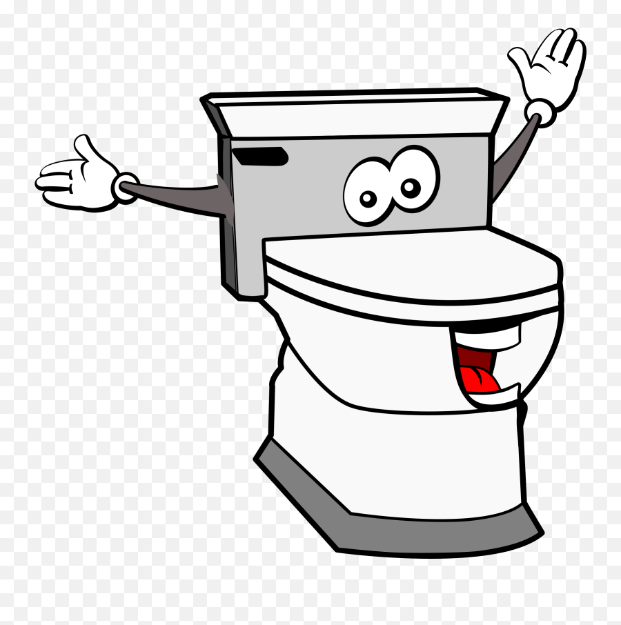 Clipart Toilet Png Transparent - Cartoon Flush Toilet Clipart,Bathroom Png