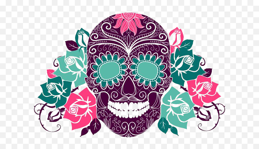 Library Of Cinco De Mayo Flower Png - Colorful Sugar Skull Drawings,Cinco De Mayo Png