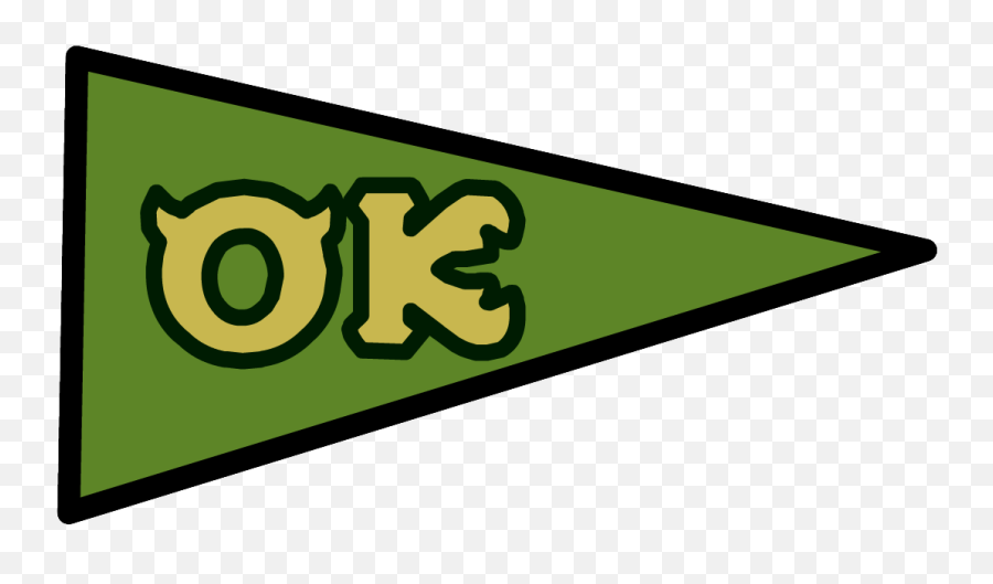 Green Pennant Png Picture - Monsters University Oozma Kappa Flag,Pennant Png