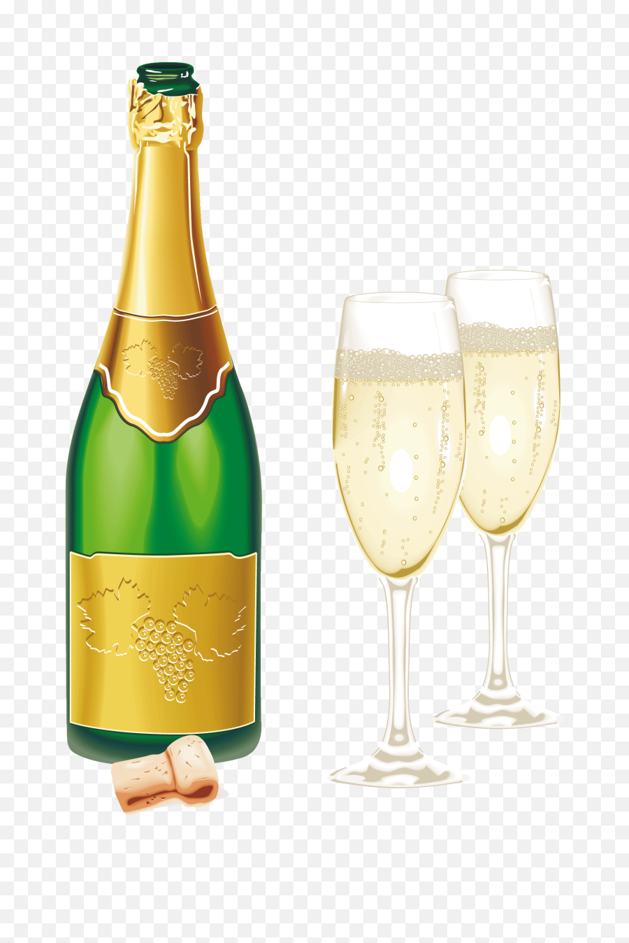 Download Wine Bottle Images Cut Image Card Crafts - Champagne Bottle And Glass Png,Wine Clipart Png