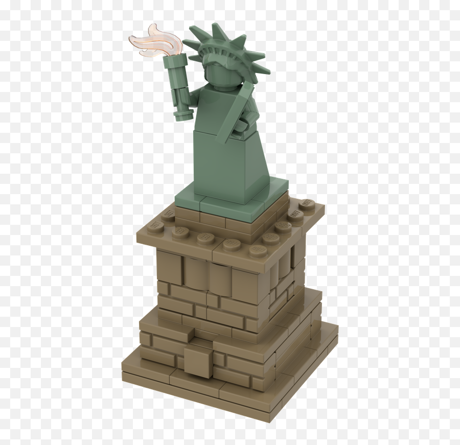 Lego Moc - 26887 Lady Liberty Pedestal Collectible Lego Statue Of Liberty Instructions Png,Statue Of Liberty Transparent