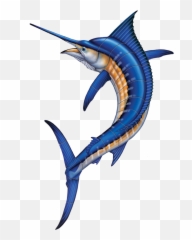 Porcelain Marlin Mosaic Custom Mosaics - Blue Marlins Fish Drawing Png,Marlin Png