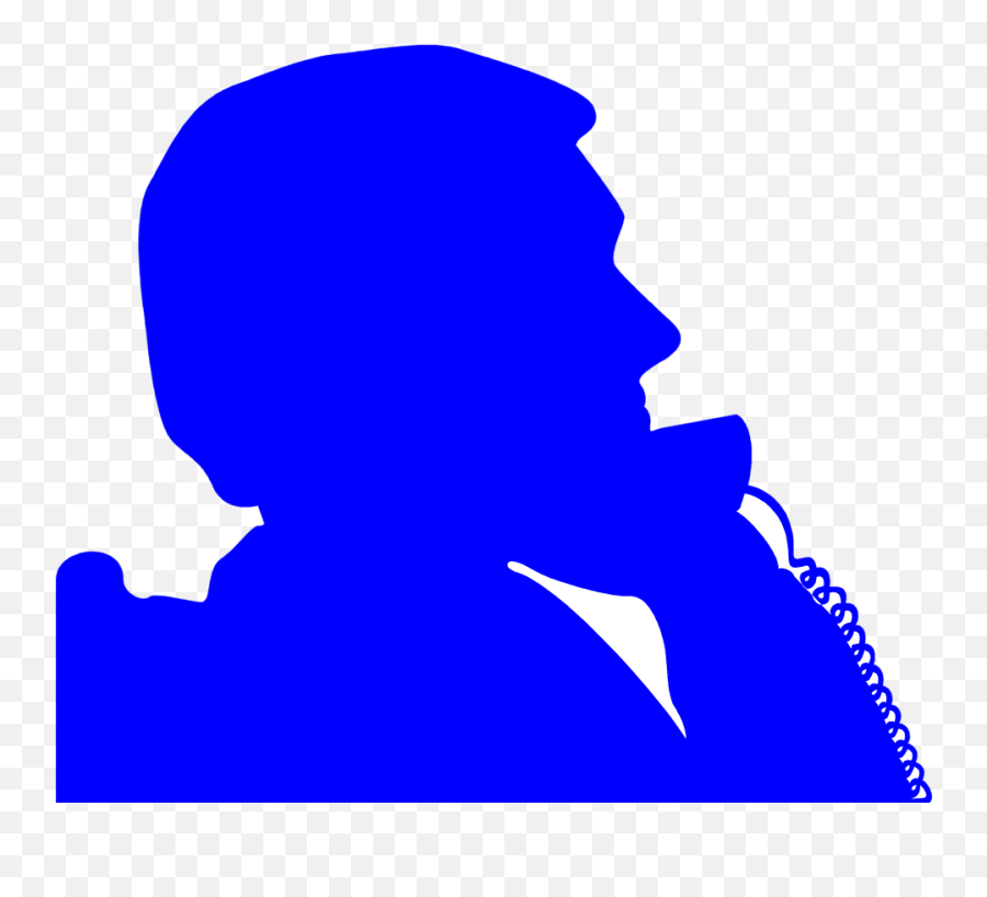 Download Telephone Clipart Silhouette - Phone Talking Man Man On The Phone Silhouette Png,Man Silhouette Png