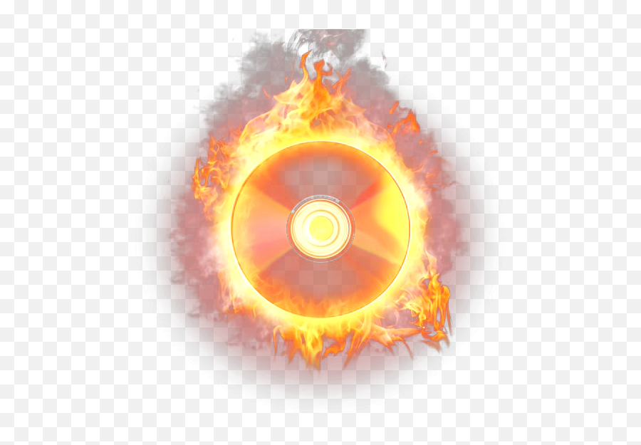 Disc Cd Burn Burning Wavy Wave Fire - Music On Fire Png,Fire Circle Png