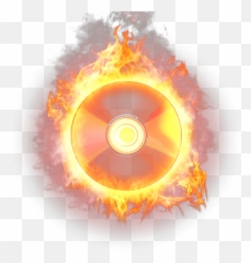 Disc Cd Burn Burning Wavy Wave Fire - Music On Fire Png,Fire Circle Png