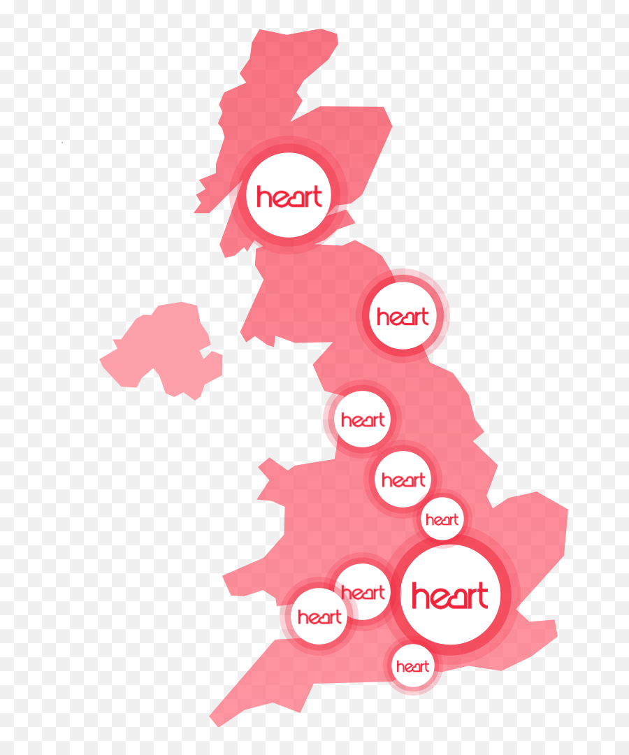 Heart Radio Advertising 10m Weekly Uk Listeners Global - Simple Great Britain Map Png,Iheart Radio Icon