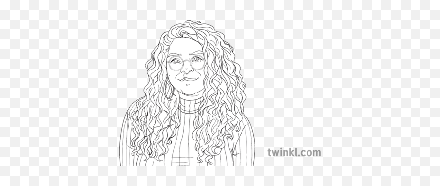 Long And Curly Hair Fashion Harstyle Cosmetology Ks2 Black - Sketch Png,Curly Hair Png