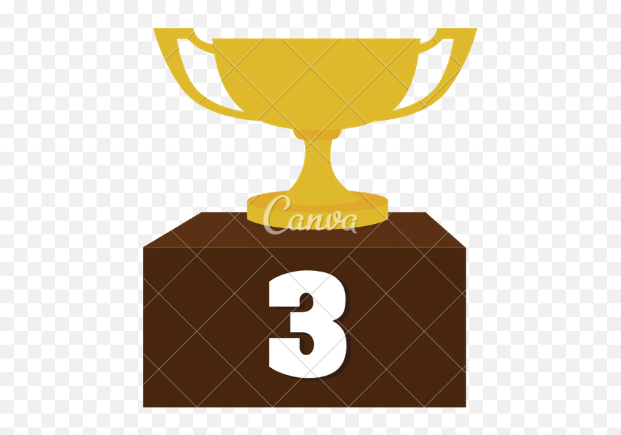 Third Place Cup Trophy Icon Vector Graphic - Canva Png,Trophy Icon Vector