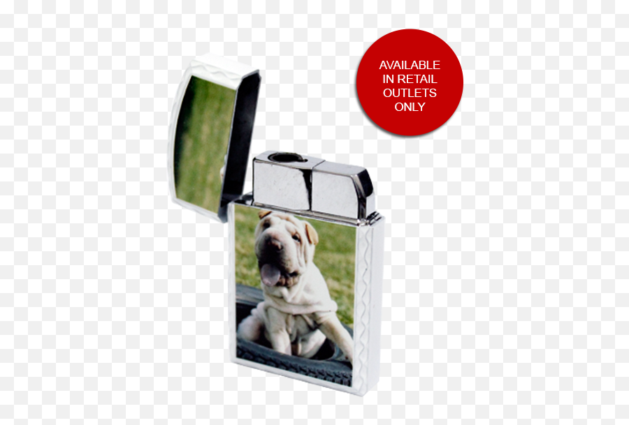 Dog White Background Artistic Border Windproof Refillable Lighter - Shar Pei Png,Bulldog Transparent Background