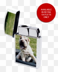Dog White Background Artistic Border Windproof Refillable Lighter - Shar Pei Png,Bulldog Transparent Background