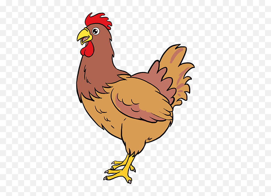 Hen Drawing Free Download - Chicken Clipart Png,Chicken Transparent