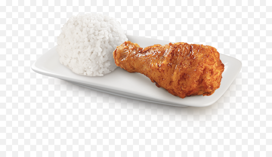 Download Fried Chicken With Rice Png - 1 Piece Chicken With 1 Piece Fried Chicken,Fried Chicken Png