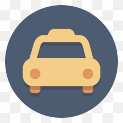 Taxi Transit Transportation Icon - Circle Transportation Icon Png,Transportation Png