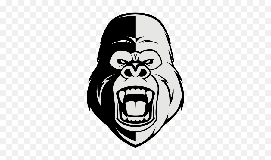 Angry Gorilla Png Clipart Free Download - Angry Gorilla Face Clipart,Gorilla Cartoon Png
