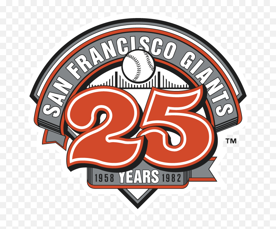 San Francisco Giants Anniversary Logo - National League Nl Sporting Team Anniversary Logo Png,Ny Giants Logo Clip Art