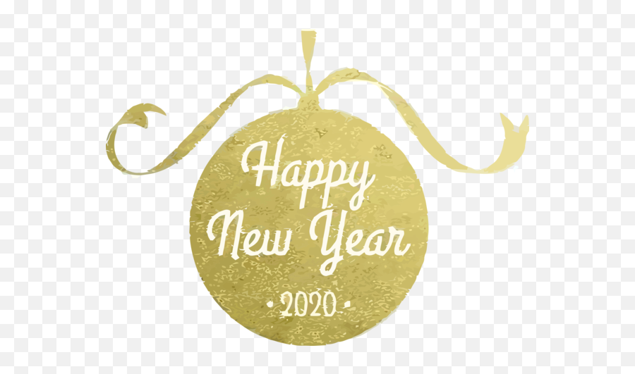 Yellow Font For Happy New Year 2020 - Transparent 2020 New Year Png,Happy New Year Transparent