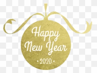 Yellow Font For Happy New Year 2020 - Transparent png
